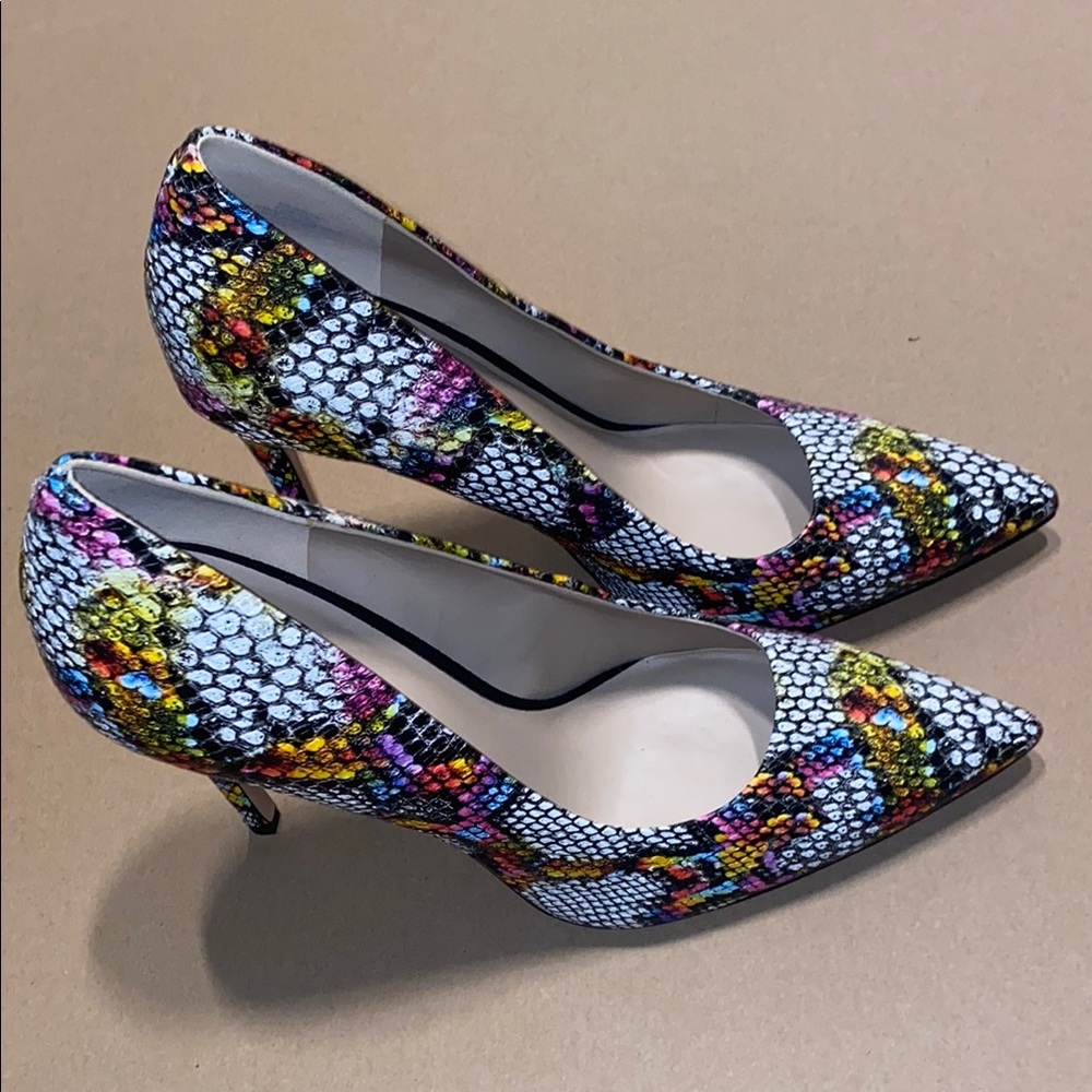 Mix No. 6 Black and White Heels Sleek Stiletto Pumps